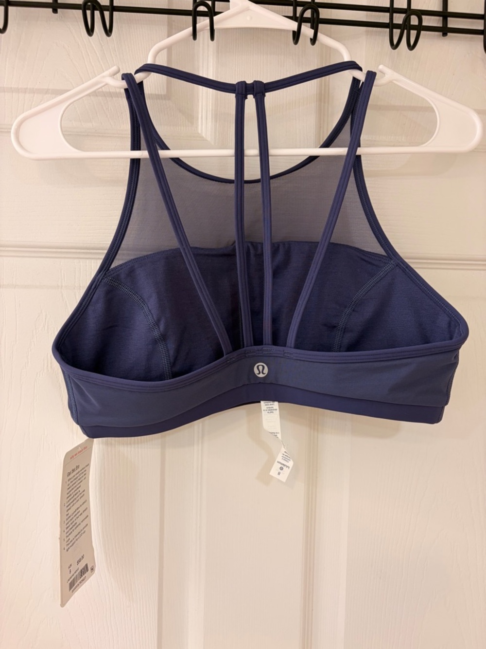 Lululemon Get Set Bra Moody Blues Mesh Strappy Sports Bra - Picture 4 of 6